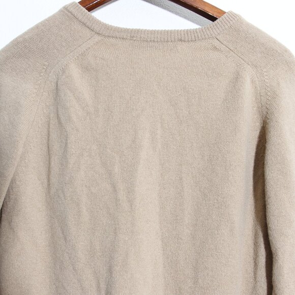 Burberrys Vintage 100% Lambswool Sweater V-Neck Made in Scotland Tan Size Small - Picture 14 of 15